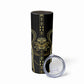 Egypt The Lotus Skinny Tumbler Gold Bloom Hieroglyphic Patterns