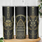 Egypt The Lotus Skinny Tumbler Gold Bloom Hieroglyphic Patterns