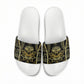 Egypt The Lotus Slide Sandals Gold Bloom Hieroglyphic Patterns