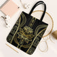 Egypt The Lotus Tote Bag Gold Bloom Hieroglyphic Patterns