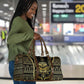 Egypt The Lotus Travel Bag Gold Bloom Hieroglyphic Patterns