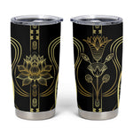 Egypt The Lotus Tumbler Cup Gold Bloom Hieroglyphic Patterns