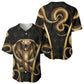 Egypt Uraeus Baseball Jersey Gold Cobra Luxury Style