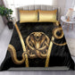 Egypt Uraeus Bedding Set Gold Cobra Luxury Style
