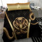 Egypt Uraeus Bedding Set Gold Cobra Luxury Style
