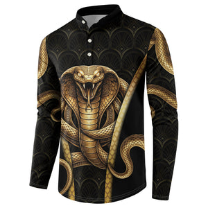 Egypt Uraeus Button Sweatshirt Gold Cobra Luxury Style