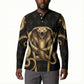 Egypt Uraeus Button Sweatshirt Gold Cobra Luxury Style