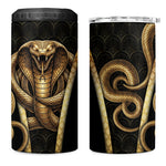 Egypt Uraeus 4 in 1 Can Cooler Tumbler Gold Cobra Luxury Style