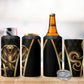 Egypt Uraeus 4 in 1 Can Cooler Tumbler Gold Cobra Luxury Style