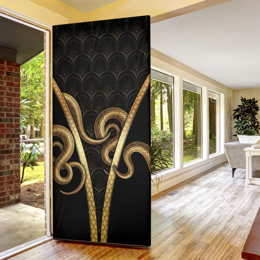 Egypt Uraeus Door Cover Gold Cobra Luxury Style