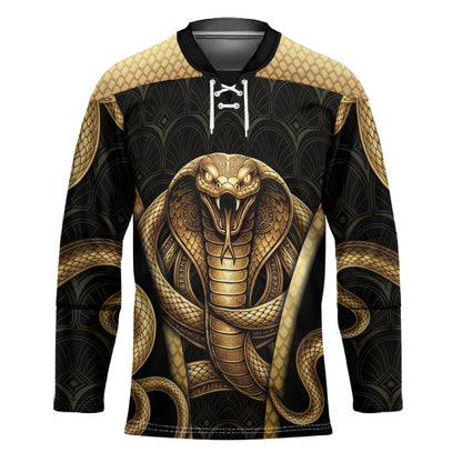 Egypt Uraeus Hockey Jersey Gold Cobra Luxury Style