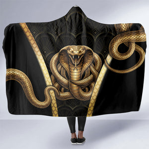 Egypt Uraeus Hooded Blanket Gold Cobra Luxury Style
