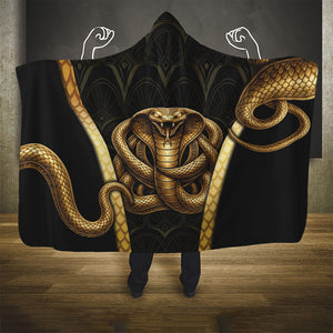 Egypt Uraeus Hooded Blanket Gold Cobra Luxury Style