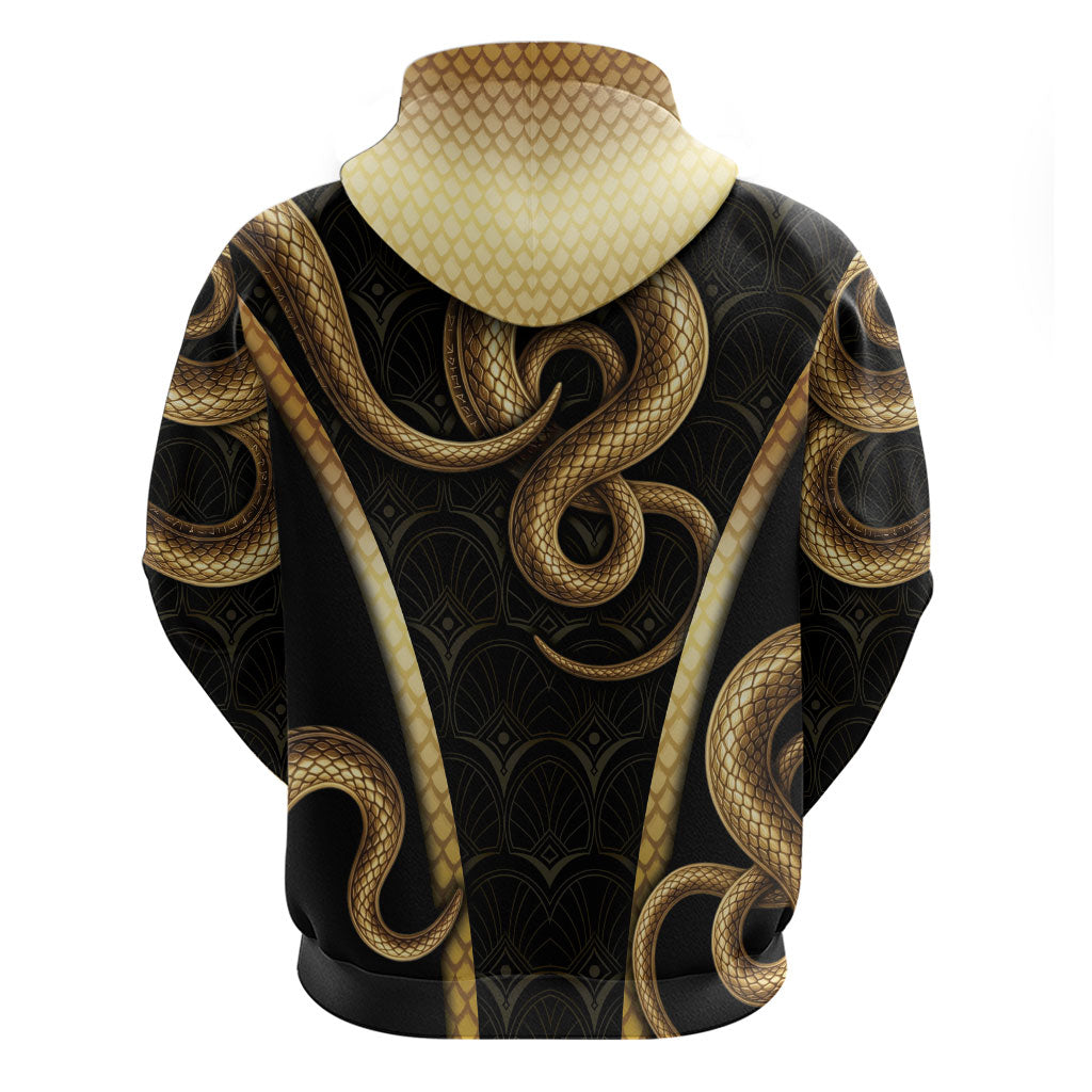 Egypt Uraeus Hoodie Gold Cobra Luxury Style