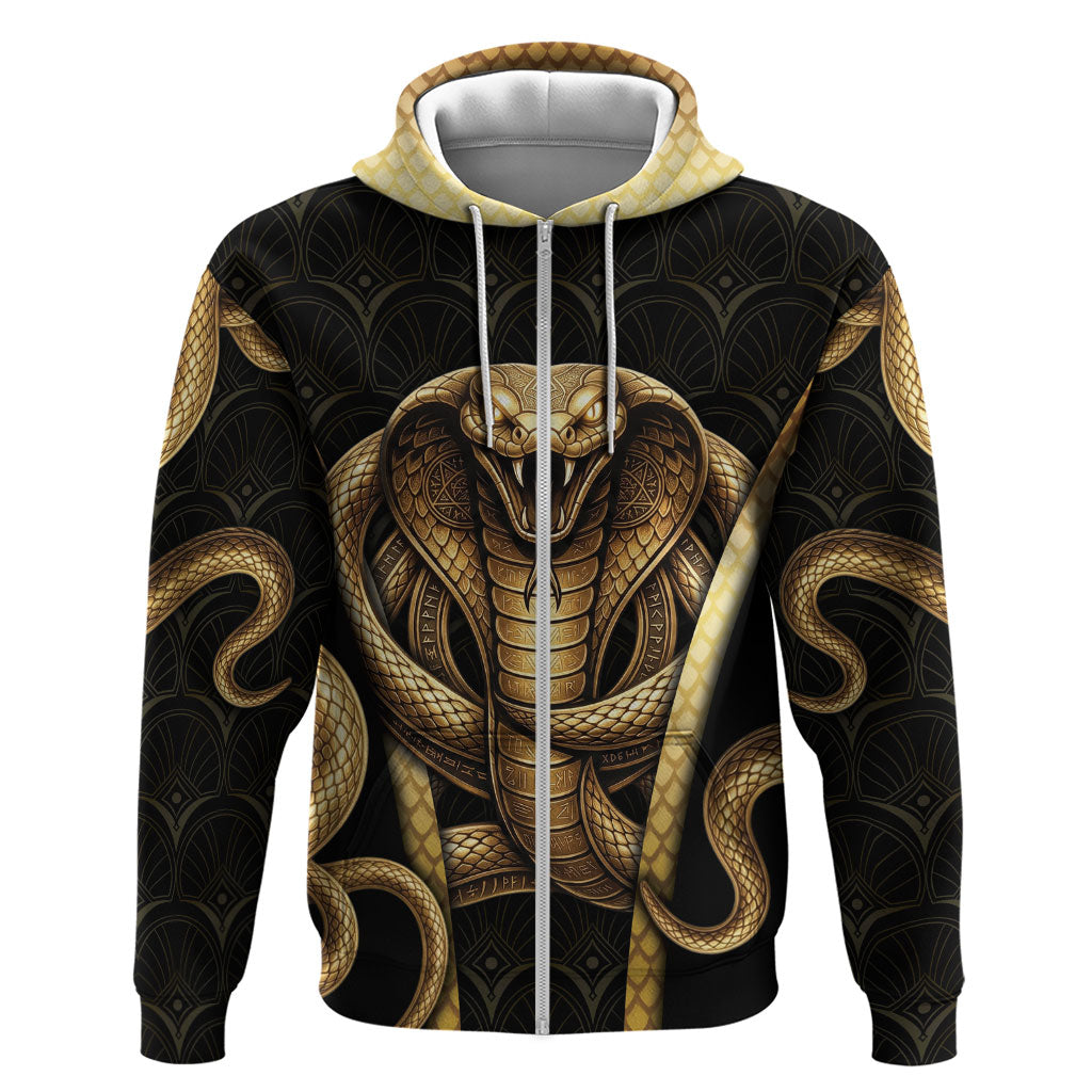 Egypt Uraeus Hoodie Gold Cobra Luxury Style