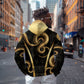 Egypt Uraeus Hoodie Gold Cobra Luxury Style