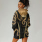 Egypt Uraeus Hoodie Dress Gold Cobra Luxury Style