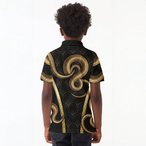 Egypt Uraeus Kid Polo Shirt Gold Cobra Luxury Style