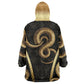 Egypt Uraeus Kid Wearable Blanket Hoodie Gold Cobra Luxury Style