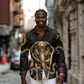 Egypt Uraeus Long Sleeve Button Shirt Gold Cobra Luxury Style