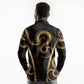 Egypt Uraeus Long Sleeve Polo Shirt Gold Cobra Luxury Style