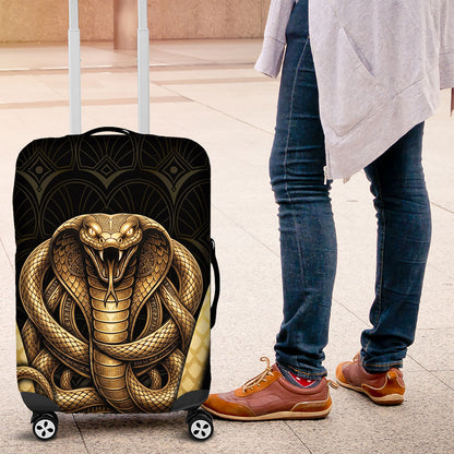 Egypt Uraeus Luggage Cover Gold Cobra Luxury Style
