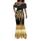 Egypt Uraeus Mermaid Dress Gold Cobra Luxury Style