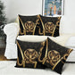 Egypt Uraeus Pillow Cover Gold Cobra Luxury Style