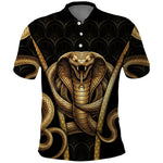 Egypt Uraeus Polo Shirt Gold Cobra Luxury Style