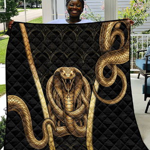Egypt Uraeus Quilt Gold Cobra Luxury Style