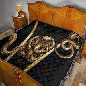 Egypt Uraeus Quilt Gold Cobra Luxury Style