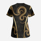 Egypt Uraeus Scrub Top Gold Cobra Luxury Style