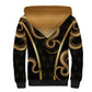 Egypt Uraeus Sherpa Hoodie Gold Cobra Luxury Style