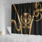 Egypt Uraeus Shower Curtain Gold Cobra Luxury Style