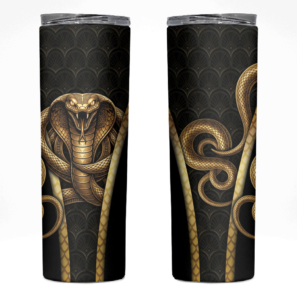 Egypt Uraeus Skinny Tumbler Gold Cobra Luxury Style
