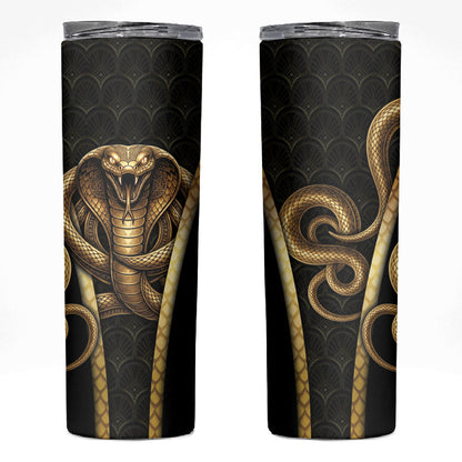 Egypt Uraeus Skinny Tumbler Gold Cobra Luxury Style
