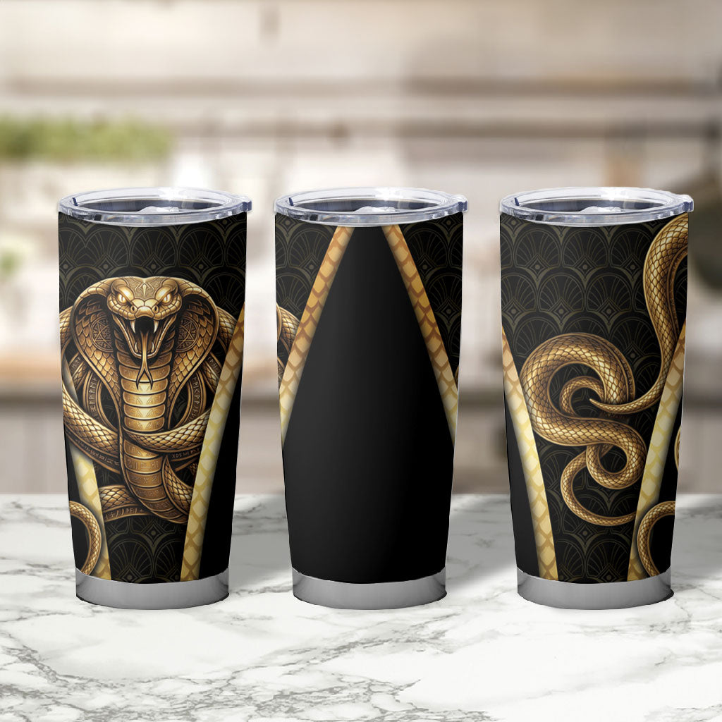 Egypt Uraeus Tumbler Cup Gold Cobra Luxury Style