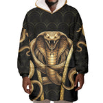 Egypt Uraeus Wearable Blanket Hoodie Gold Cobra Luxury Style