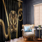 Egypt Uraeus Window Curtain Gold Cobra Luxury Style