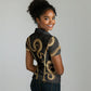 Egypt Uraeus Women Polo Shirt Gold Cobra Luxury Style