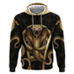 Egypt Uraeus Zip Hoodie Gold Cobra Luxury Style