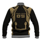 Custom Egypt KA Baseball Jacket Gold Symbol Hieroglyphic Texture