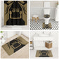 Custom Egypt KA Bathroom Set Gold Symbol Hieroglyphic Texture