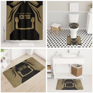 Custom Egypt KA Bathroom Set Gold Symbol Hieroglyphic Texture