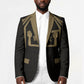 Custom Egypt KA Blazer Gold Symbol Hieroglyphic Texture