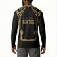Custom Egypt KA Button Sweatshirt Gold Symbol Hieroglyphic Texture