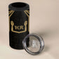 Custom Egypt KA 4 in 1 Can Cooler Tumbler Gold Symbol Hieroglyphic Texture