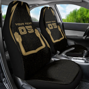 Custom Egypt KA Car Seat Cover Gold Symbol Hieroglyphic Texture