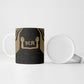 Custom Egypt KA Ceramic Mug Gold Symbol Hieroglyphic Texture