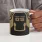 Custom Egypt KA Ceramic Mug Gold Symbol Hieroglyphic Texture